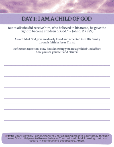 Rooted in Him: 30-Day Spiritual Identity Devotional Devotionals Digital Downloads