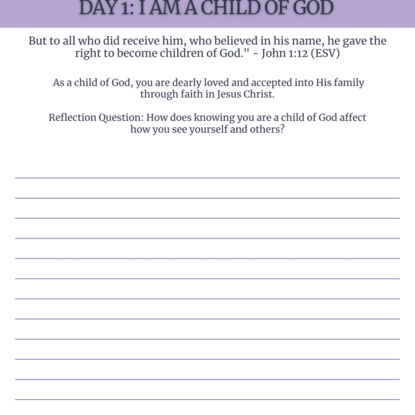 Rooted in Him: 30-Day Spiritual Identity Devotional Devotionals Digital Downloads