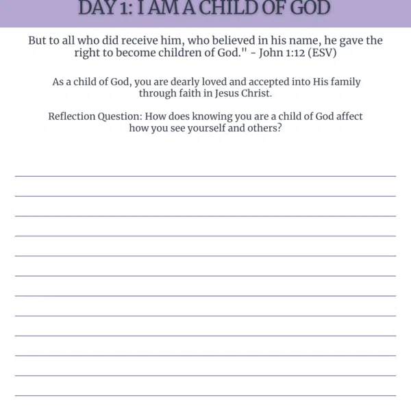 Rooted in Him: 30-Day Spiritual Identity Devotional Devotionals Digital Downloads