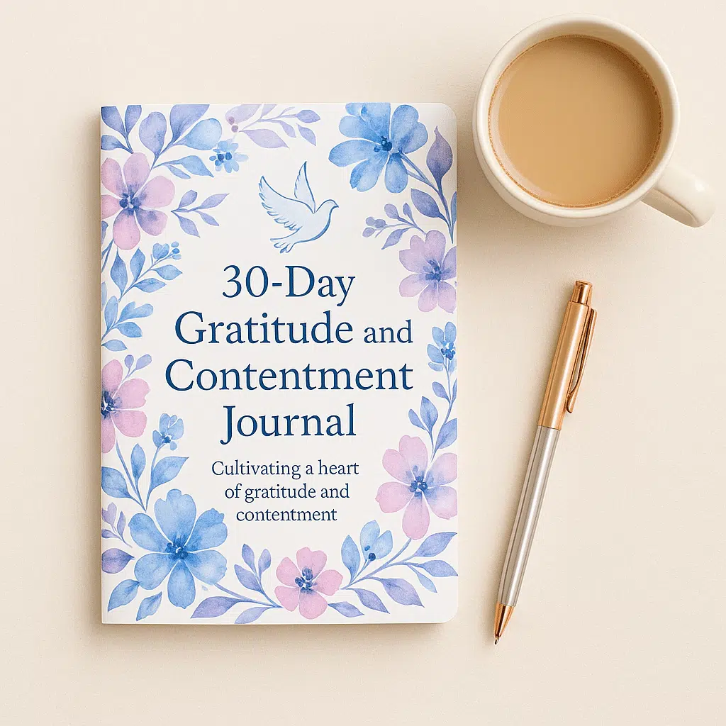 30-Day Gratitude and Contentment Journal Digital Downloads Book Size: A5