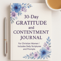 30-Day Gratitude and Contentment Journal Digital Downloads Book Size: A5