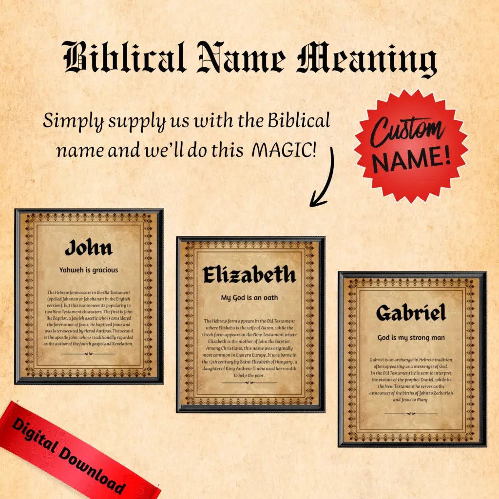 Personalized Biblical Name Meaning Wall Art 1 1024x1024