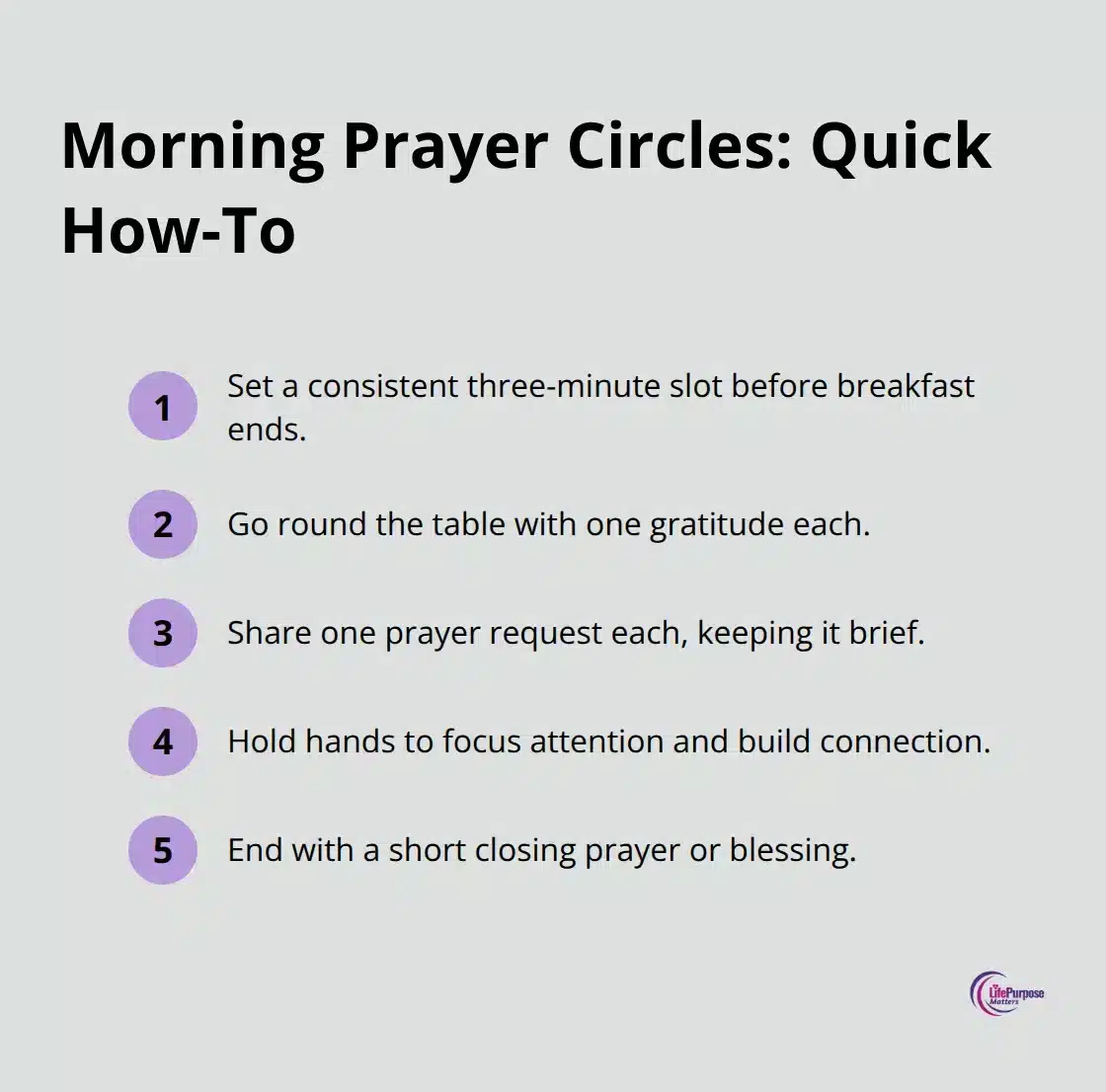 Five simple steps to run a three-minute family prayer circle for UK families - godly parenting
