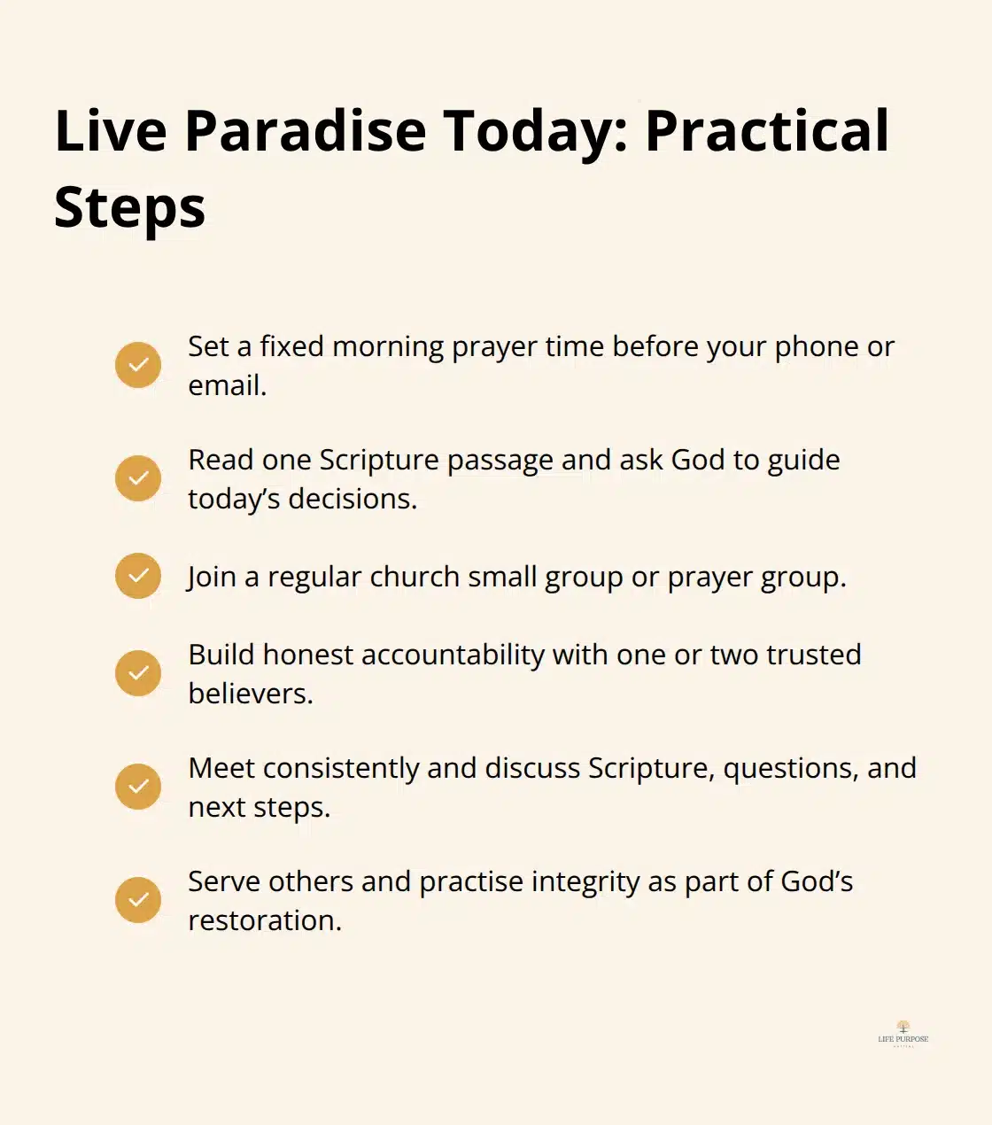 Exploring God's Paradise Promise for Believers Checklist of daily and communal practices to experience Godās promise now - paradise promise