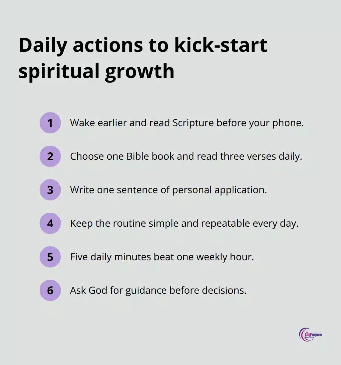 Six simple daily practices to build consistent spiritual habits