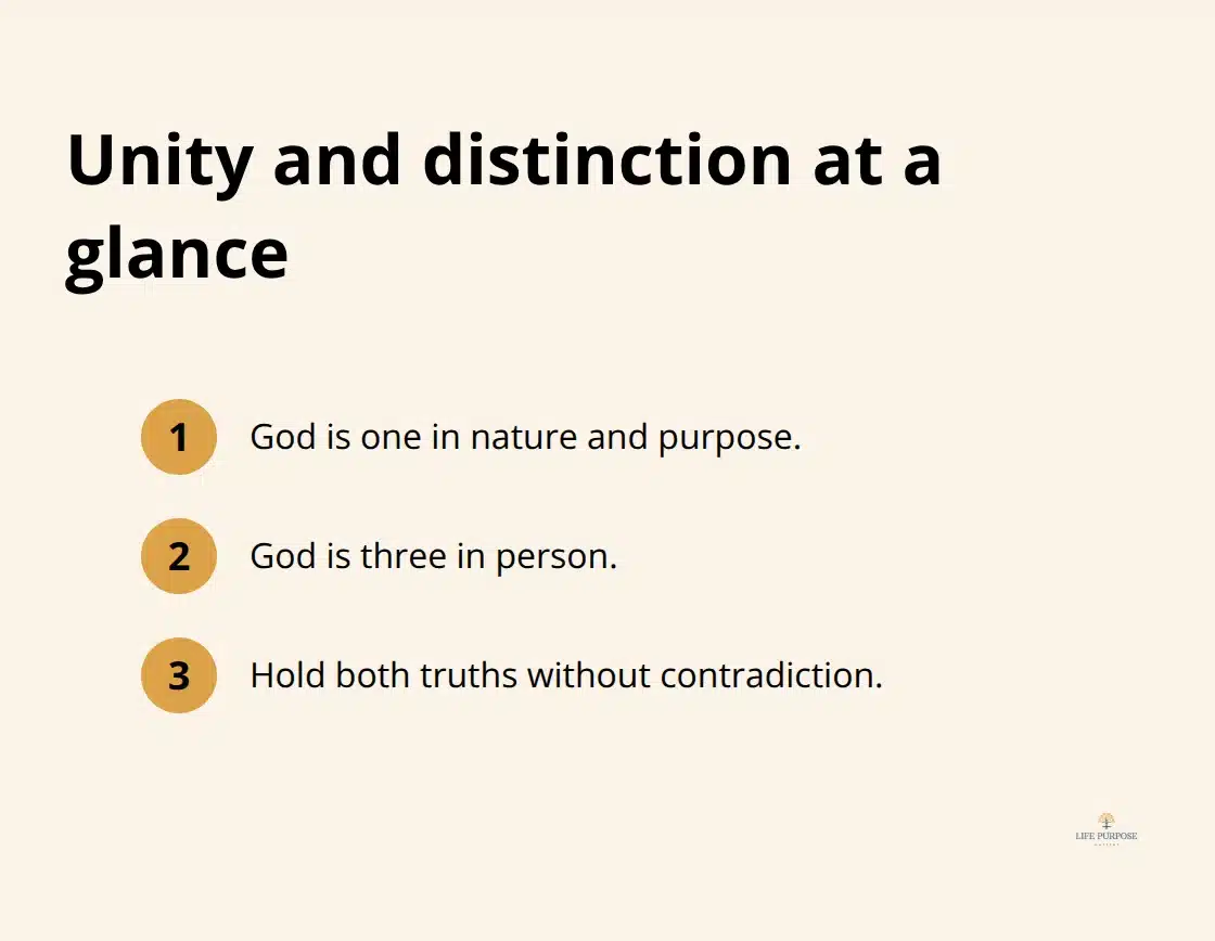 Three statements summarising Trinitarian balance - why is the holy trinity important