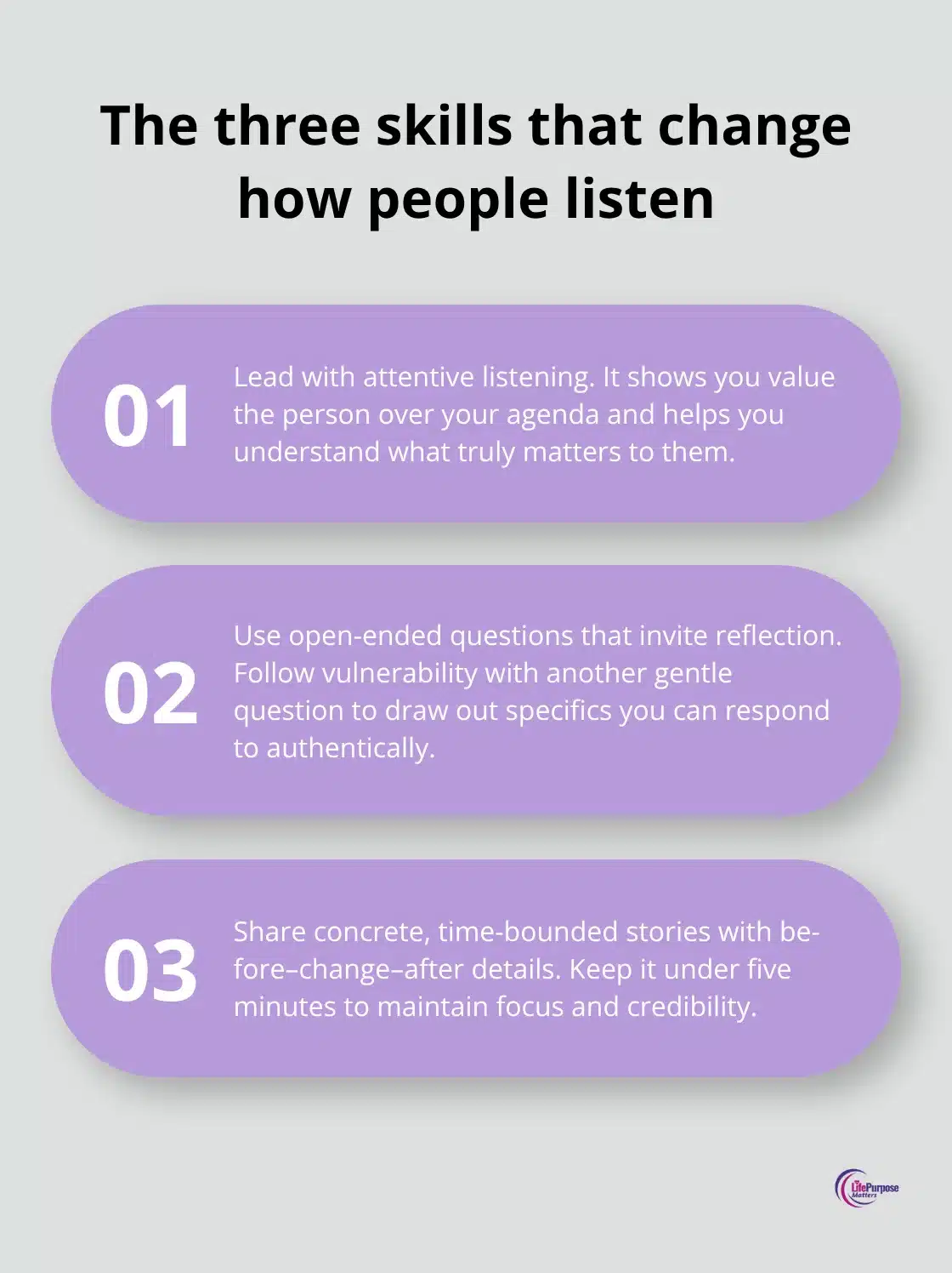 Three essential witnessing skills: listen, ask, and share concretely